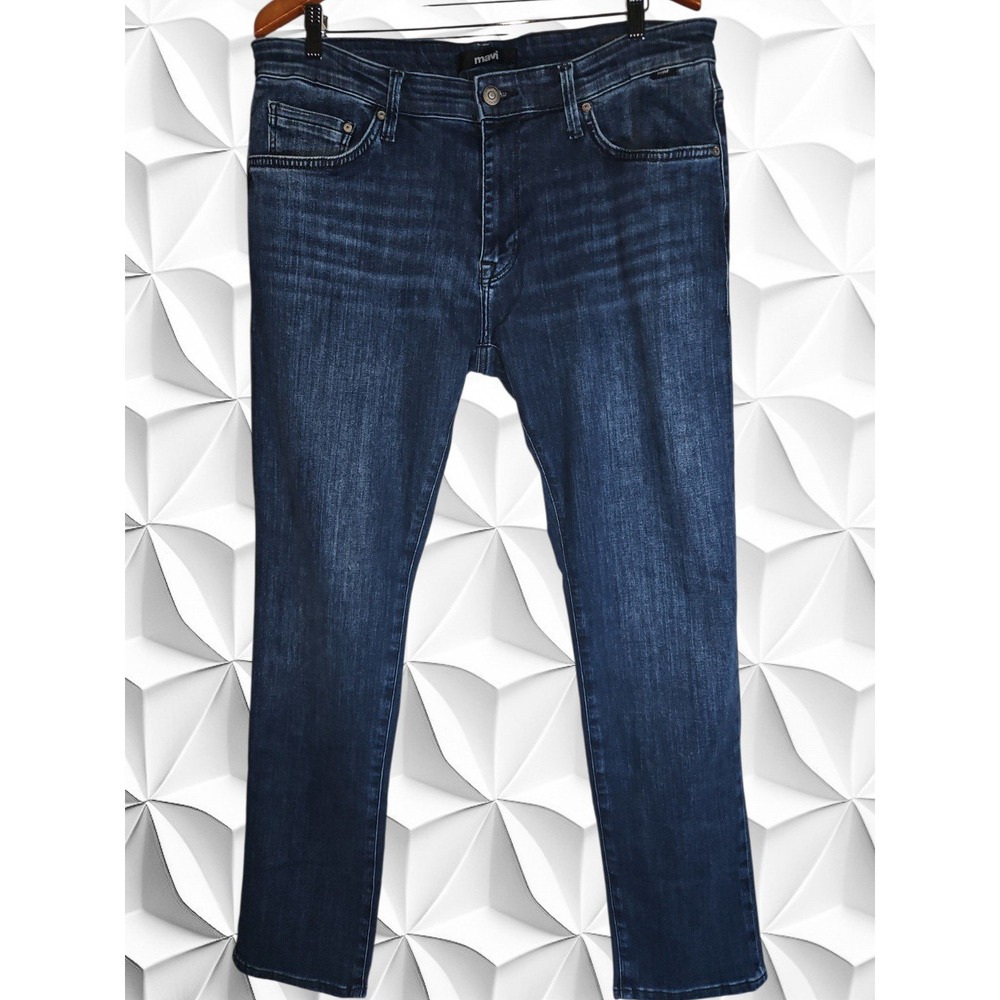 Mavi Jake Slim Leg Jeans Mens 36x32 Dark Wash Blue Denim M0042281714